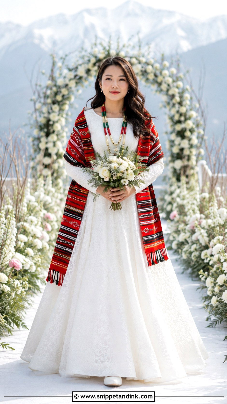 Naga Bride Long Sleeve Winter Gown - Snippet and Ink - 20 Naga Brides Ideas