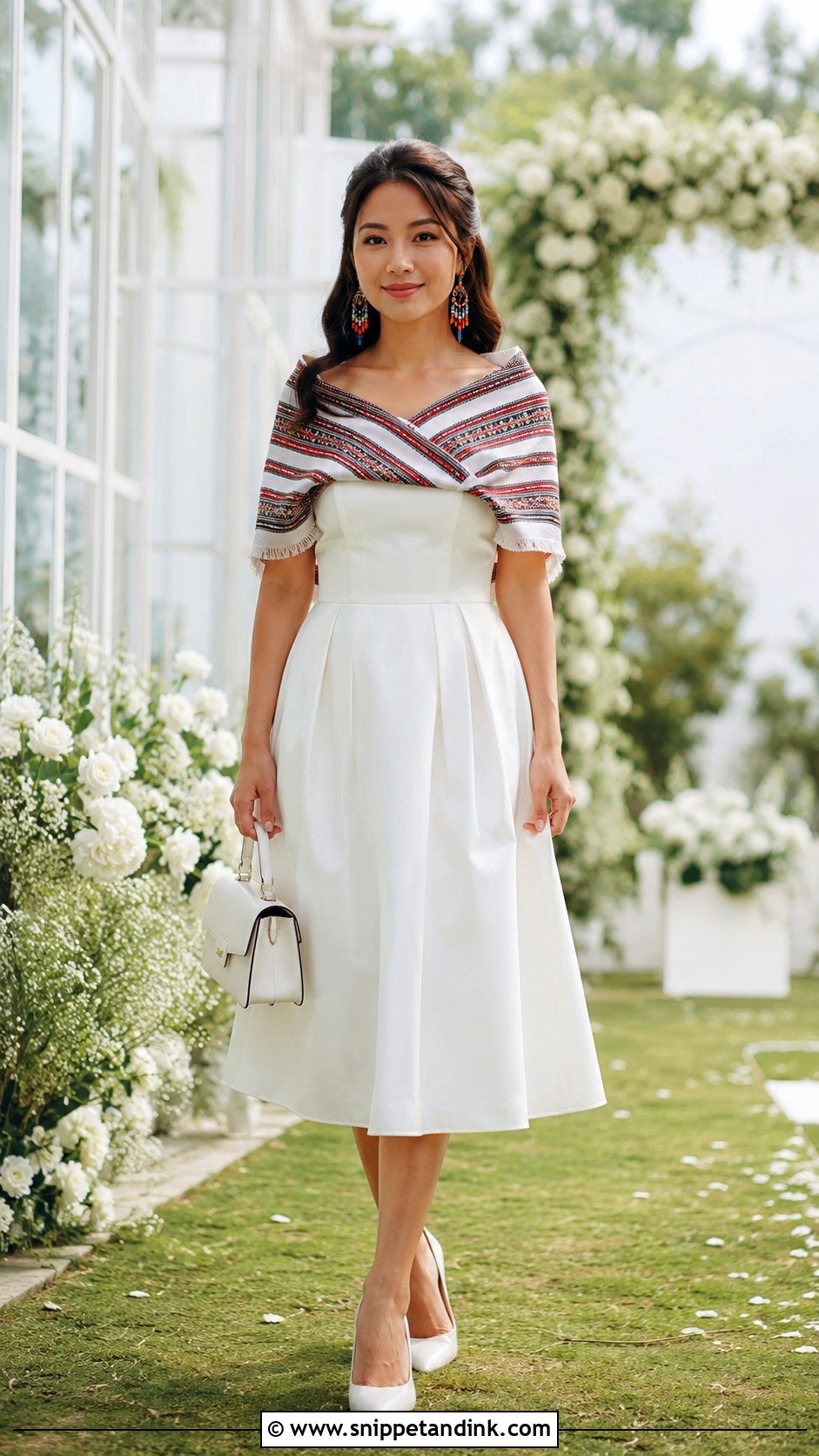 Naga Bride Tea Length Reception Dress - Snippet and Ink - 20 Naga Brides Ideas