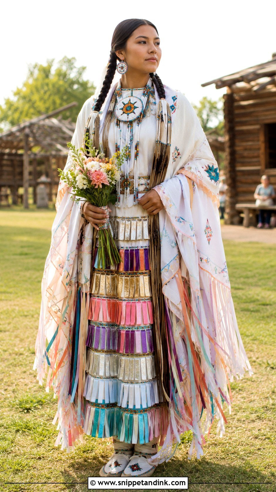 Native American Ribbon Wedding Dress - Snippet and Ink - 30 Traditional Wedding Dresses