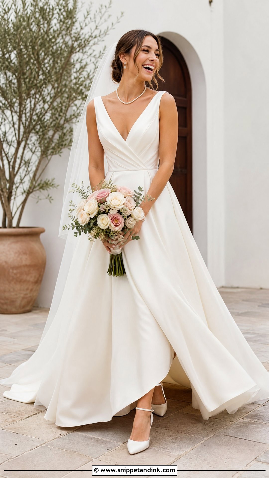 Natural Laugh Wedding Dress Pose - Snippet and Ink - 20 Wedding Dress Poses Ideas