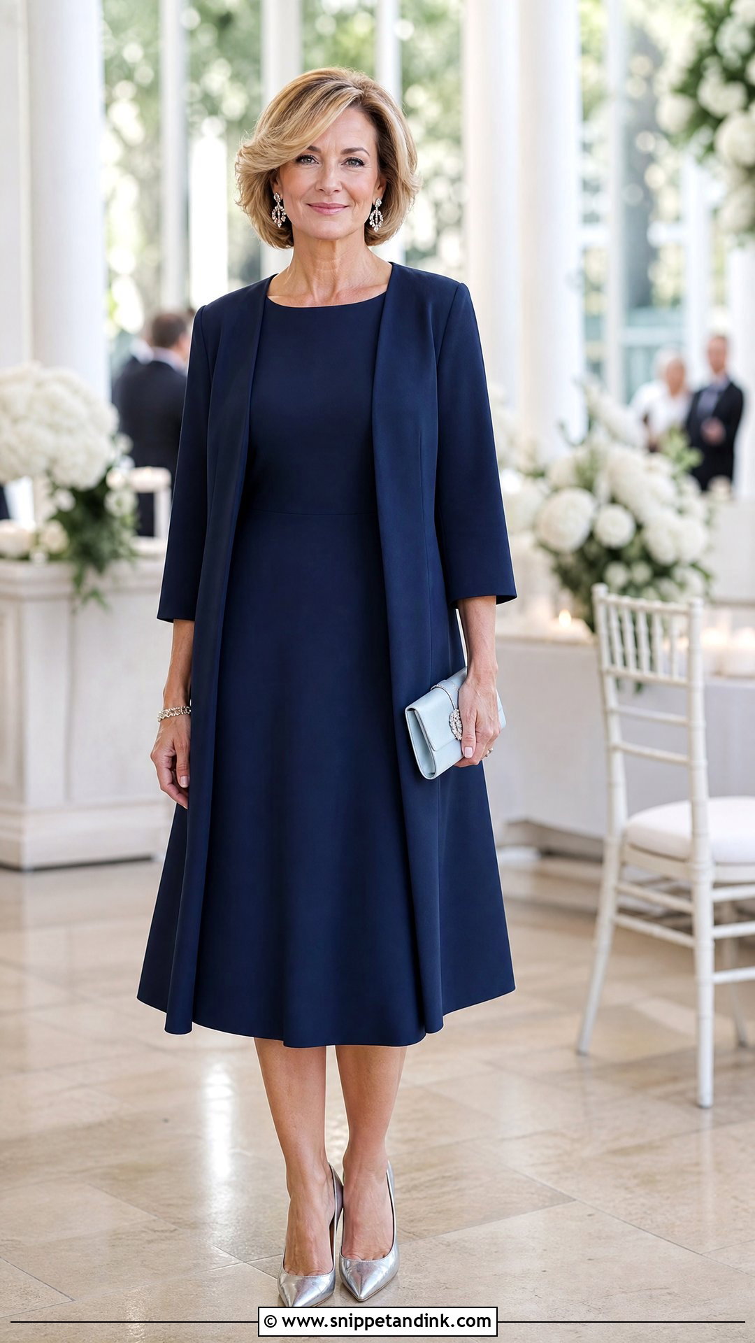 Navy A Line Wedding Guest Dress - Snippet and Ink - 25 Wedding Wear Dresses