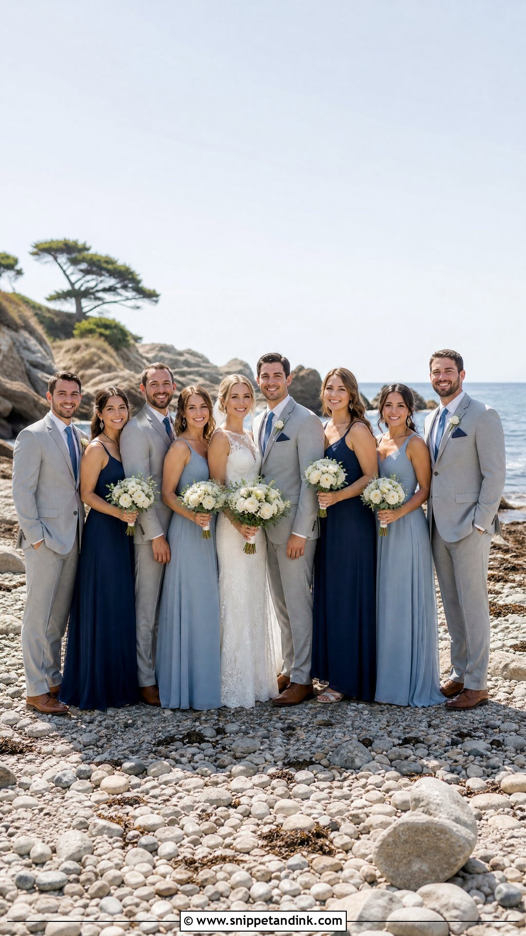 Navy And Dusty Blue Bridal Party - Snippet and Ink - 20 Navy Bridal Parties Ideas