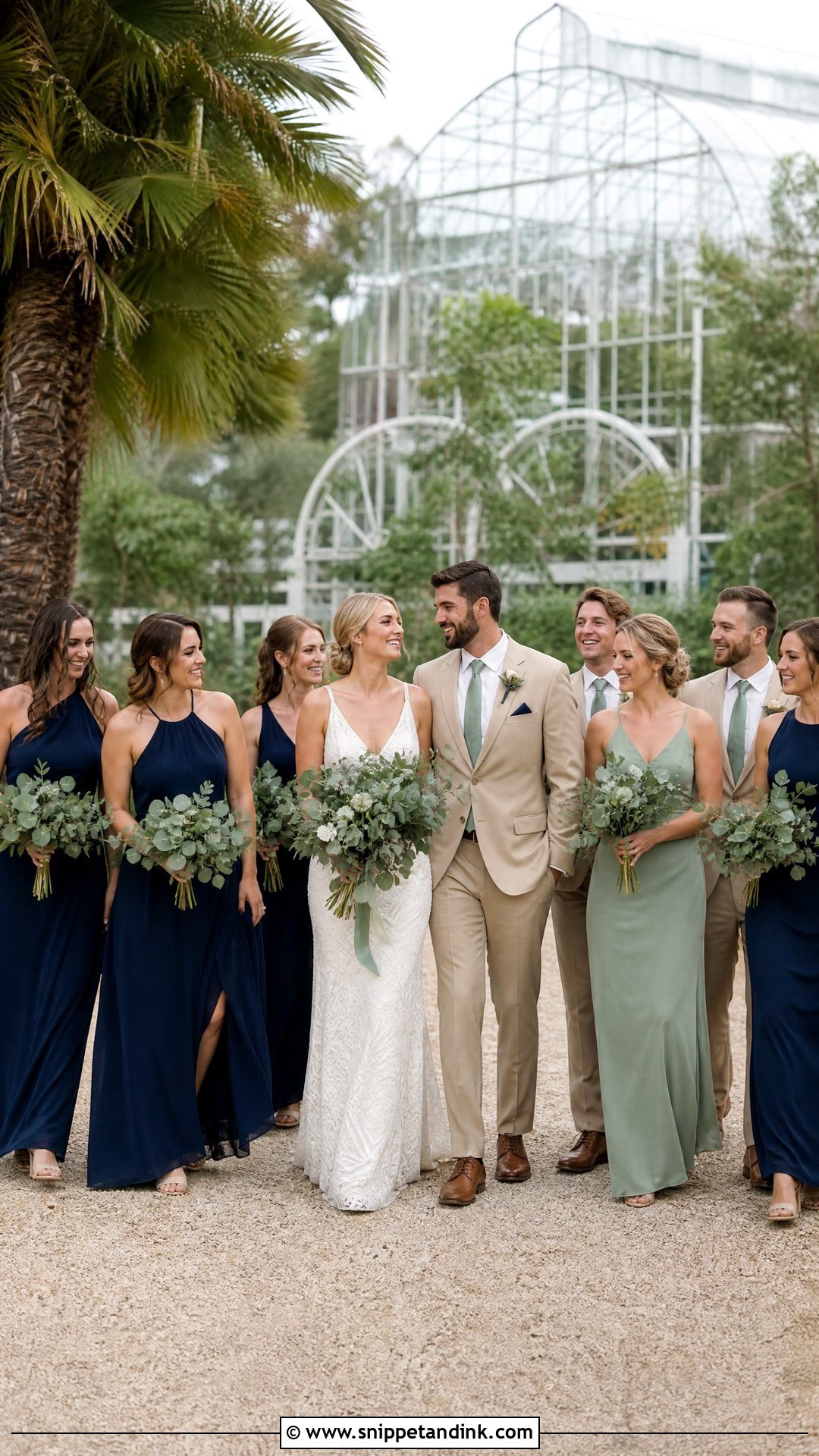 Navy And Sage Green Bridal Party - Snippet and Ink - 20 Navy Bridal Parties Ideas