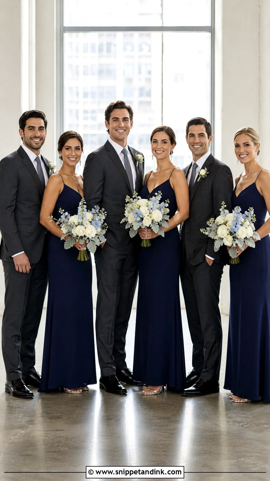 Navy And Silver Bridal Party - Snippet and Ink - 20 Navy Bridal Party Ideas