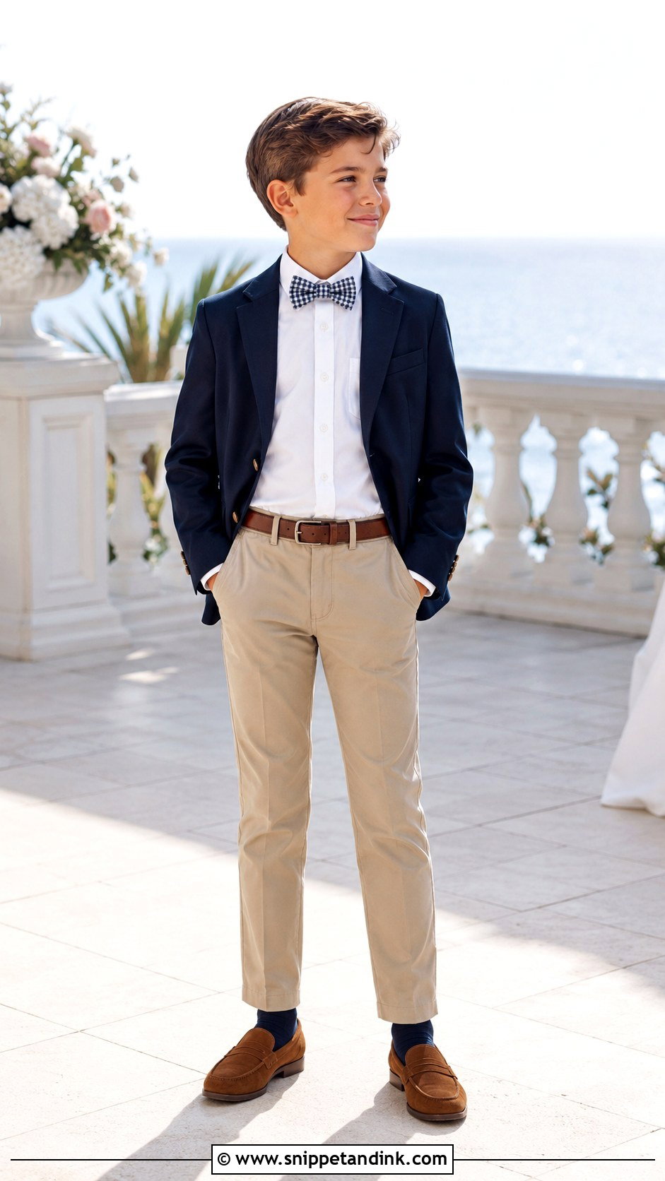 Navy Blazer With Khaki Pants - Snippet and Ink - 20 Navy Ring Bearer Outfit Ideas