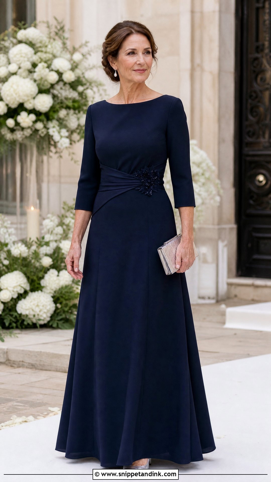 Navy Blue A Line Wedding Godmother Dress - Snippet and Ink - 20 Wedding Godmother Dress Ideas