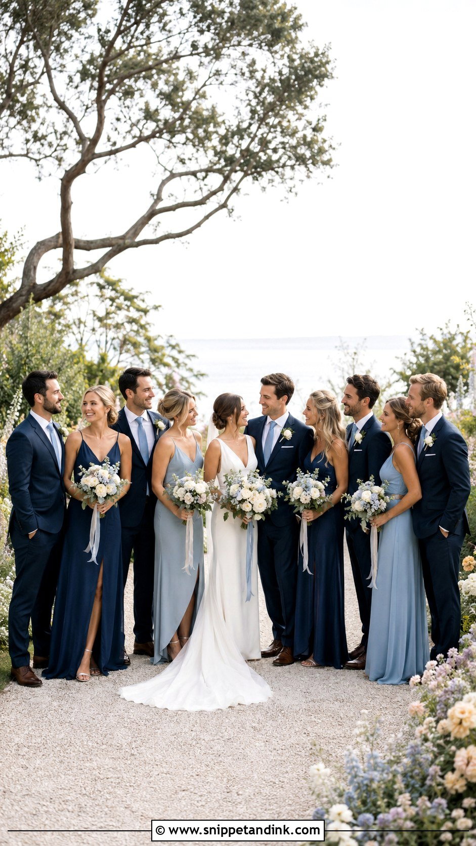 Navy Blue And Dusty Blue Bridal Party - Snippet and Ink - 25 Navy Blue Bridal Party Ideas