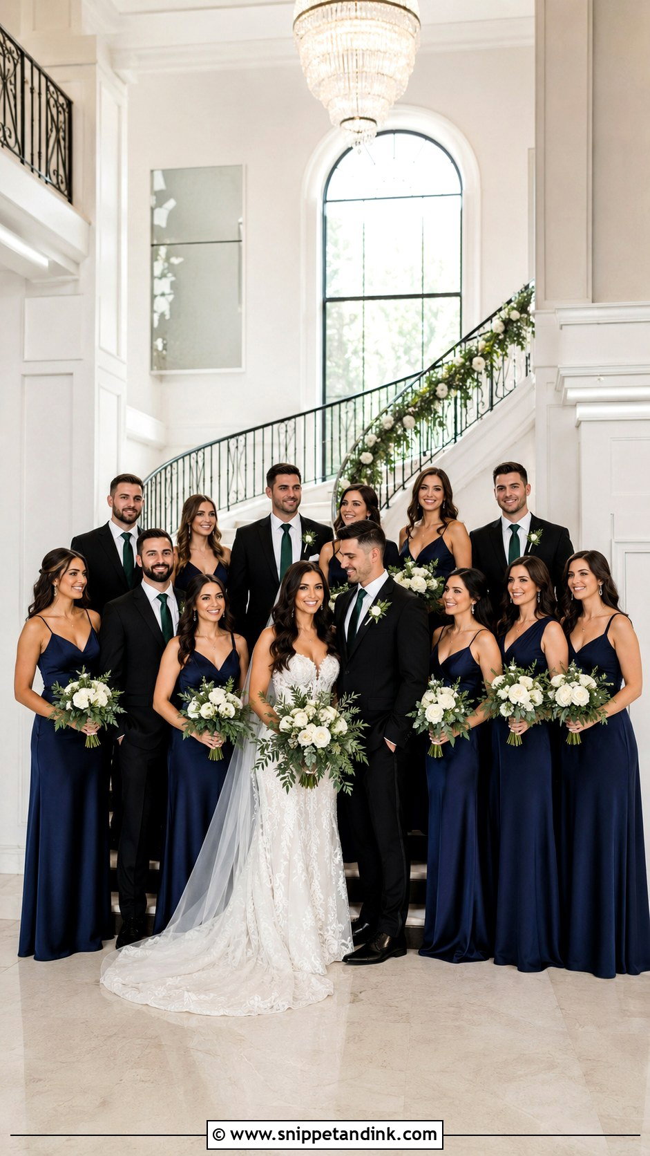 Navy Blue And Emerald Bridal Party - Snippet and Ink - 25 Navy Blue Bridal Party Ideas