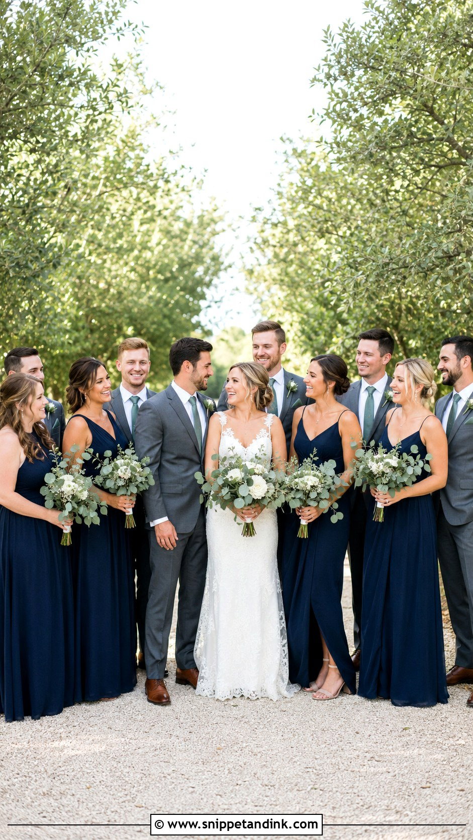 Navy Blue And Sage Green Bridal Party - Snippet and Ink - 25 Navy Blue Bridal Party Ideas