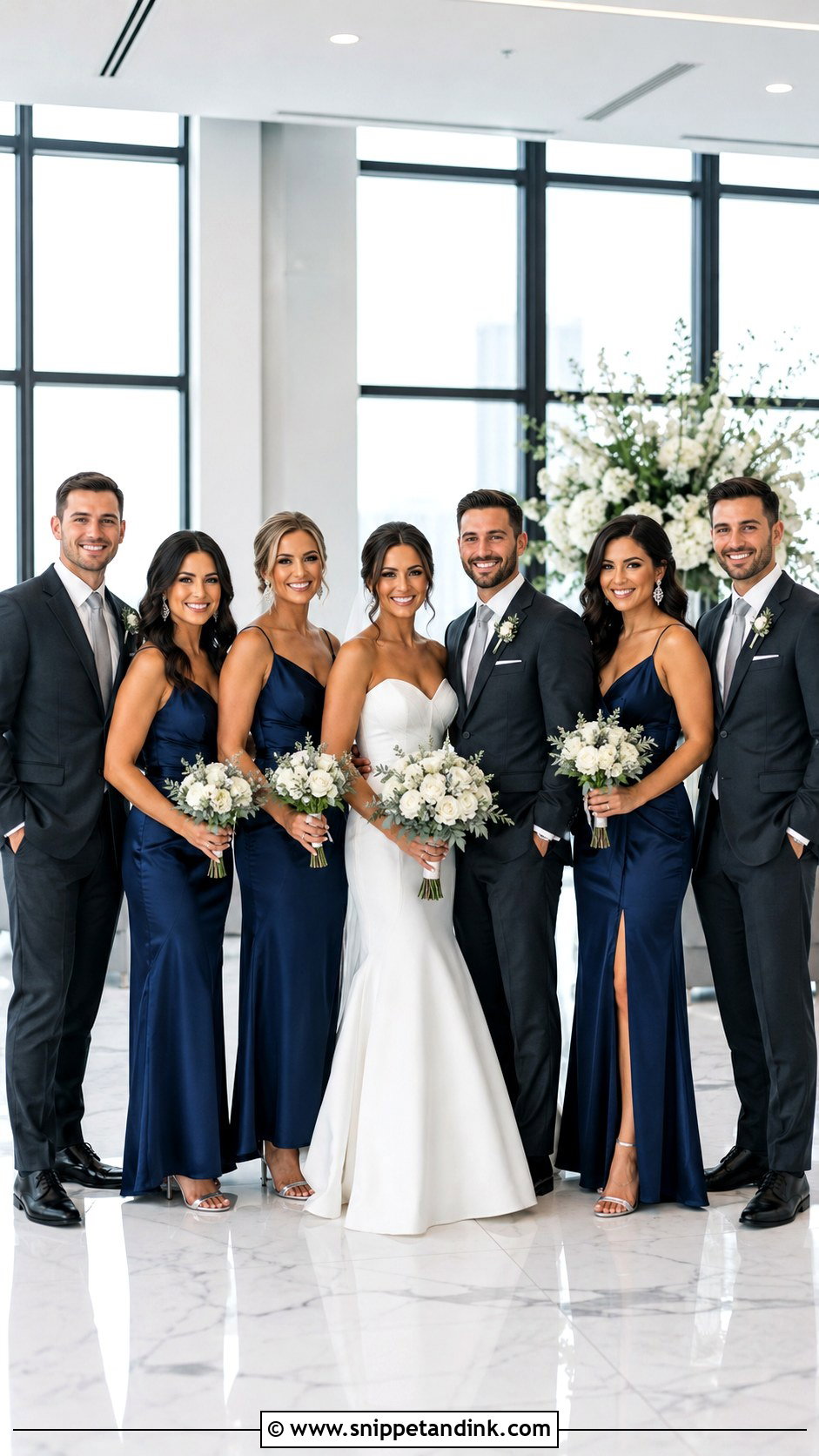 Navy Blue And Silver Bridal Party - Snippet and Ink - 25 Navy Blue Bridal Party Ideas