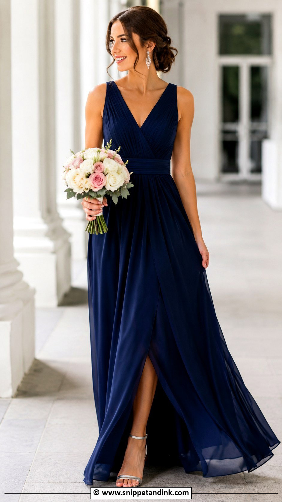 Navy Blue Bridesmaid Dress - Snippet and Ink - 25 Wedding Maids Dresses