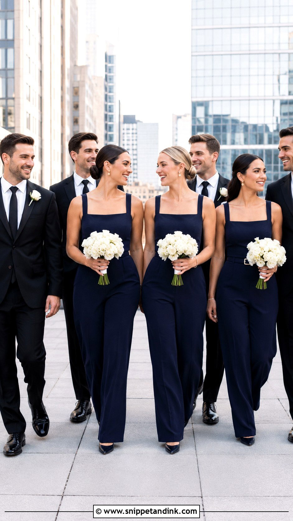 Navy Blue Bridesmaid Jumpsuits - Snippet and Ink - 25 Navy Blue Bridal Party Ideas
