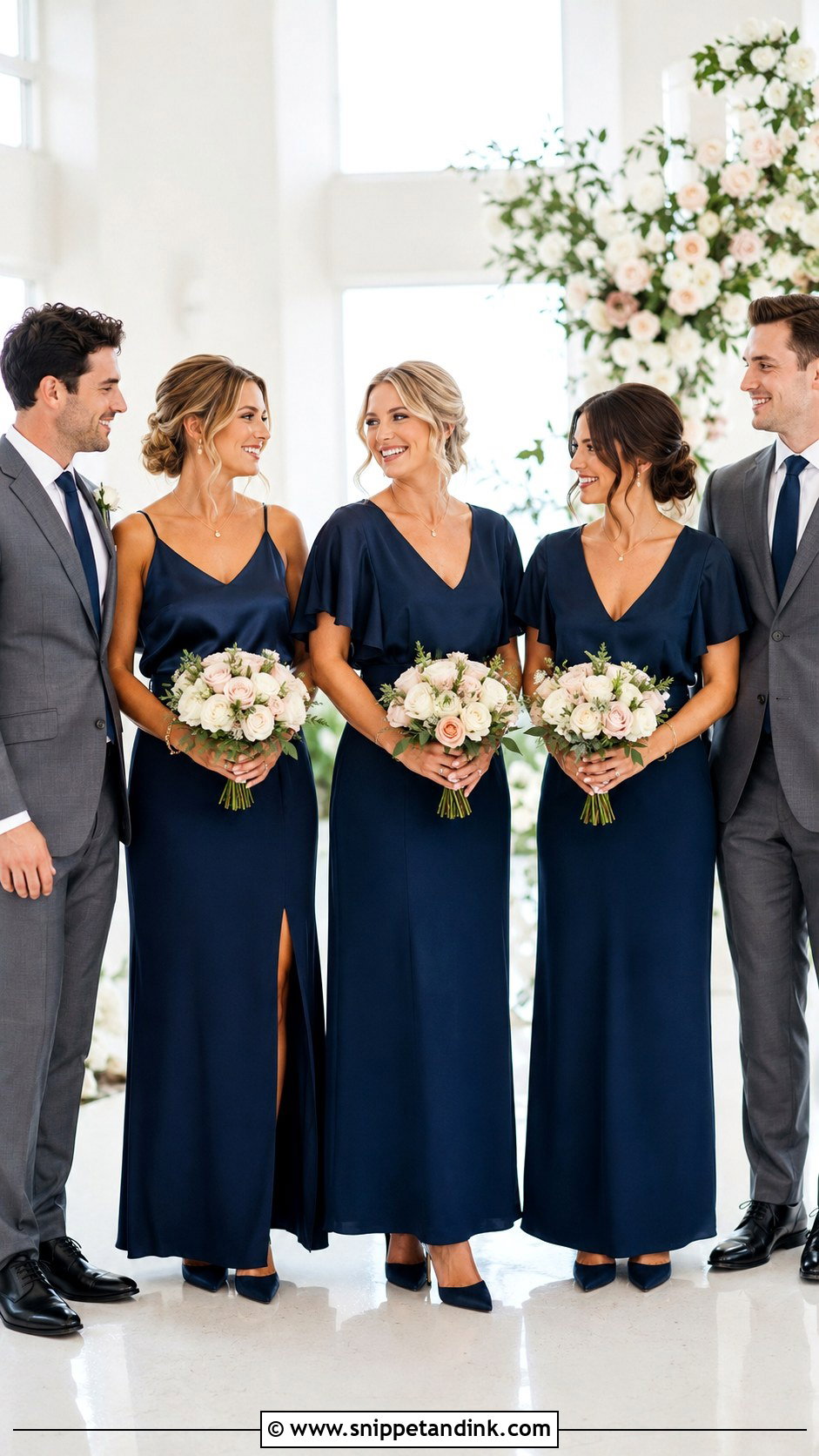 Navy Blue Bridesmaid Separates - Snippet and Ink - 25 Navy Blue Bridal Party Ideas