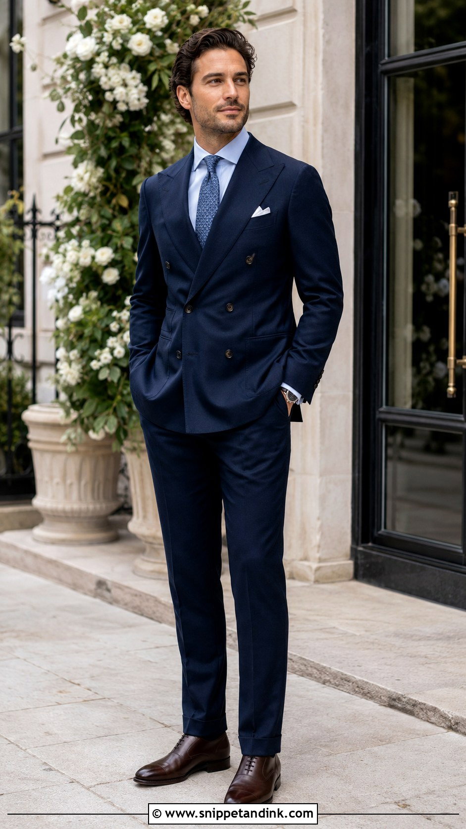 Navy Blue Double Breasted Suit Wedding - Snippet and Ink - 20 Navy Blue Suits Wedding