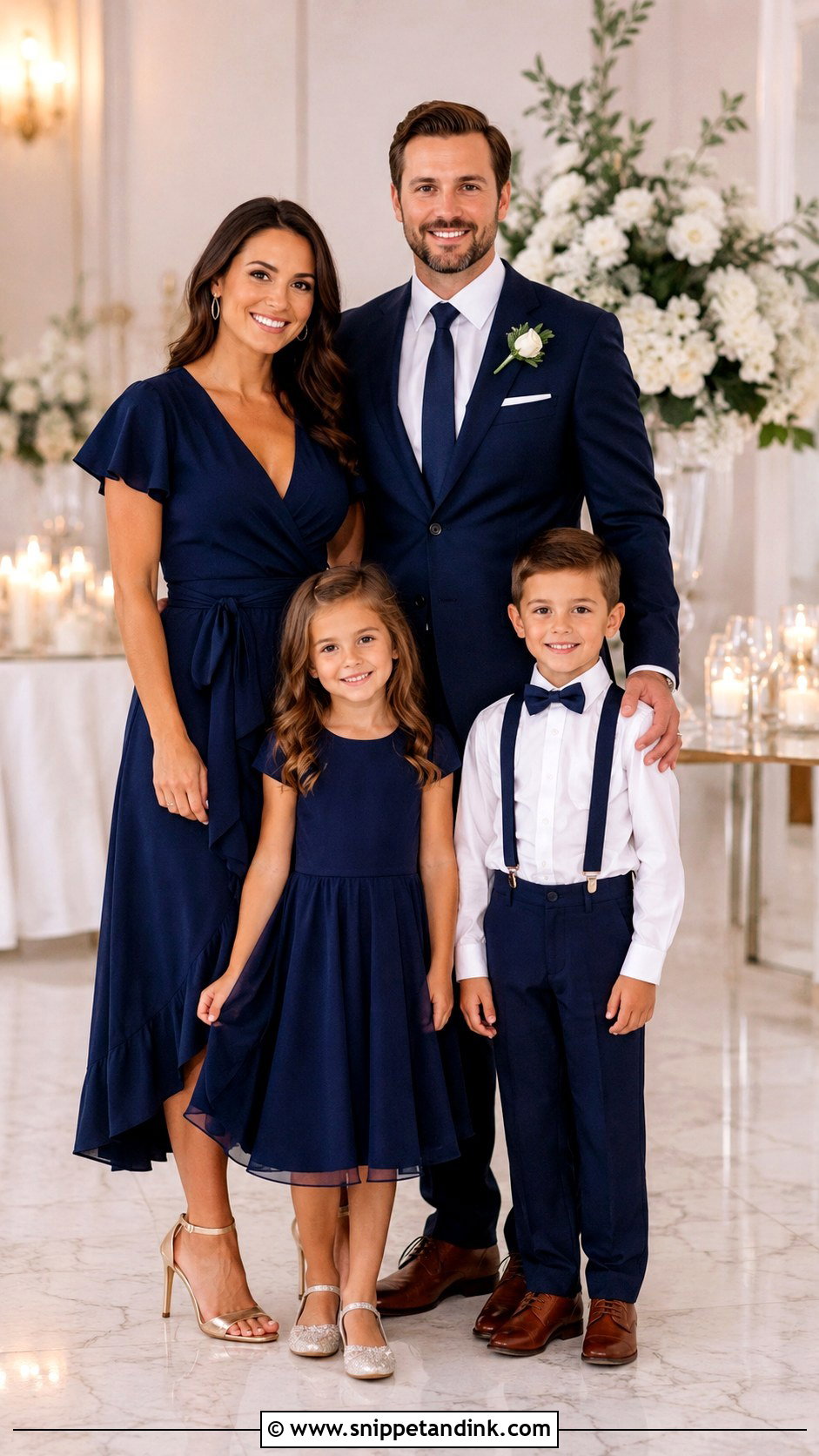 Navy Blue Family Wedding Outfit - Snippet and Ink - 25 Family Outfits for Wedding