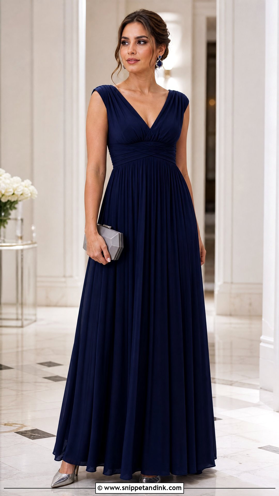 Navy Blue Formal Empire Gown - Snippet and Ink - 20 Empire Gown Ideas