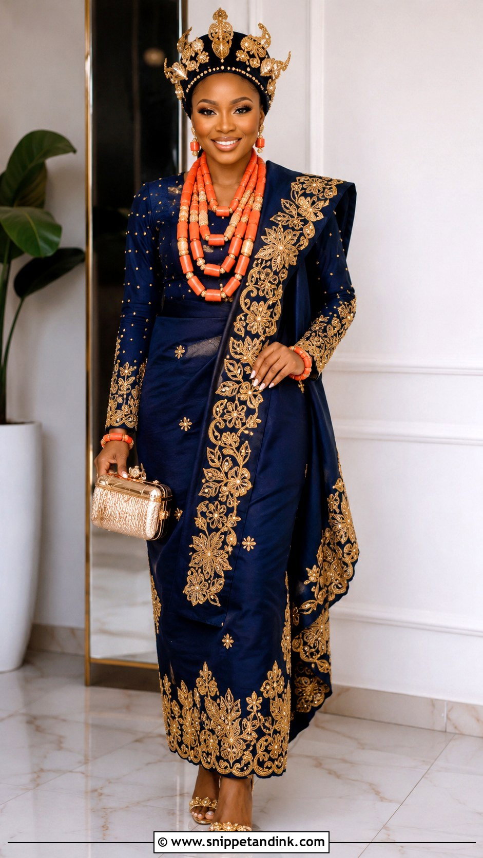 Navy Blue George Outfit For Bride - Snippet and Ink - 20 George Outfit for Bride Ideas