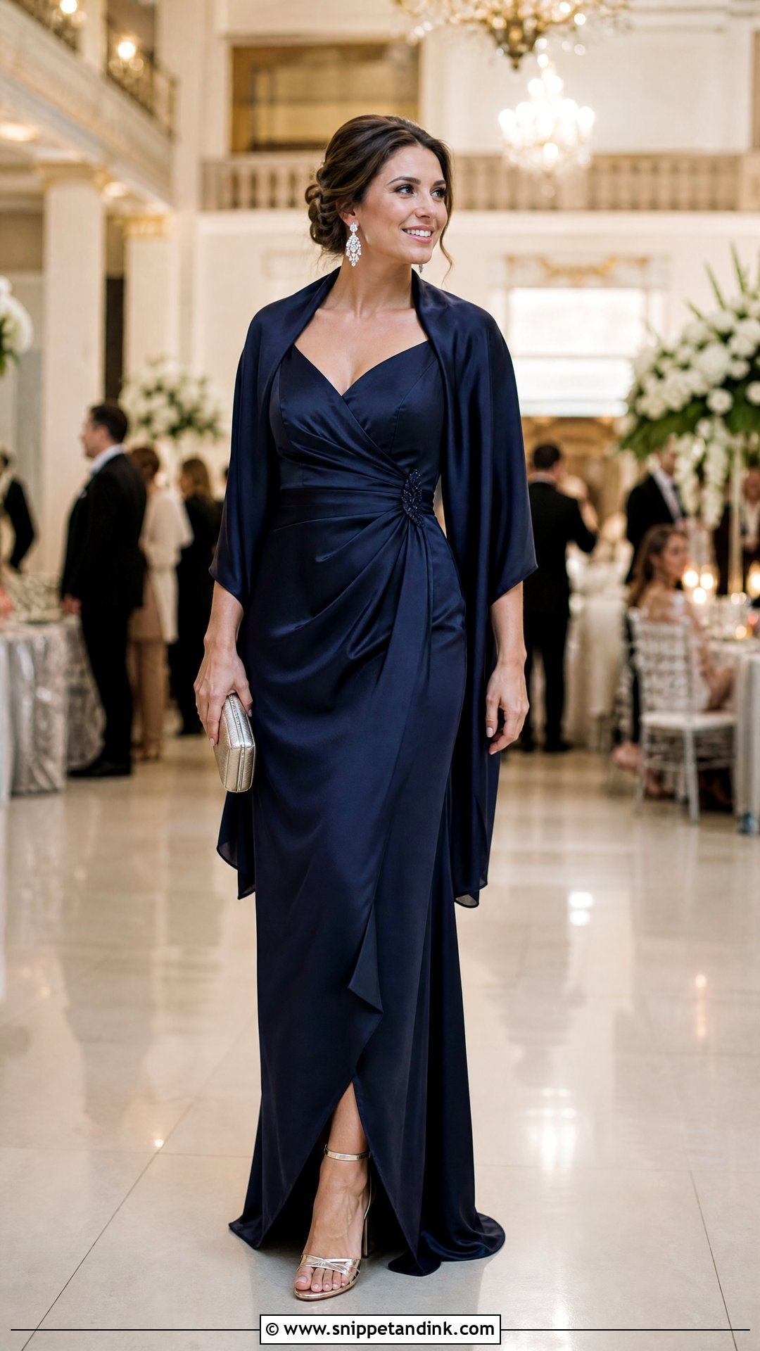 Navy Blue Gown Outfit - Snippet and Ink - 25 Navy Blue Dress Outfit Wedding Ideas
