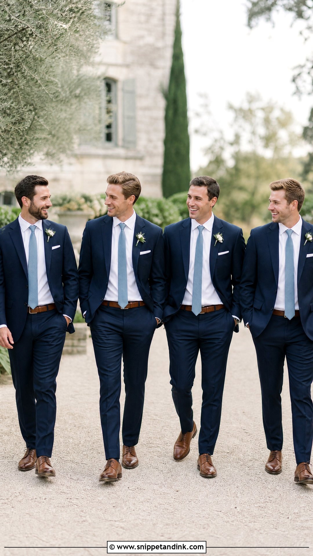 Navy Blue Groomsman Suit - Snippet and Ink - 25 Groomsman Attire Ideas