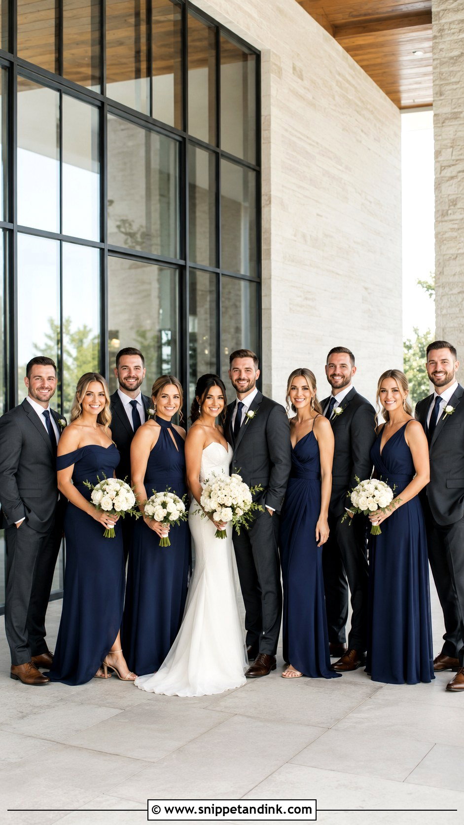 Navy Blue Mismatched Bridesmaid Dresses - Snippet and Ink - 25 Navy Blue Bridal Party Ideas