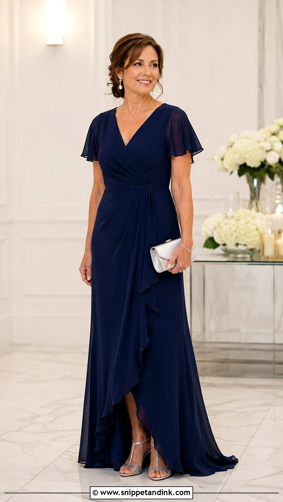 Navy Blue Principal Sponsor Gown - Snippet and Ink - 25 Principal Sponsor Dress for Wedding Ideas