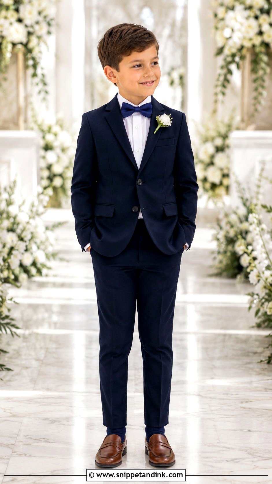 Navy Blue Ring Bearer Suit - Snippet and Ink - 20 Blue Ring Bearer Outfit Ideas