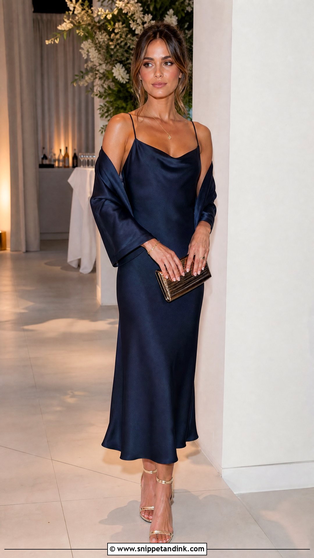 Navy Blue Slip Dress Outfit - Snippet and Ink - 25 Navy Blue Dress Outfit Wedding Ideas