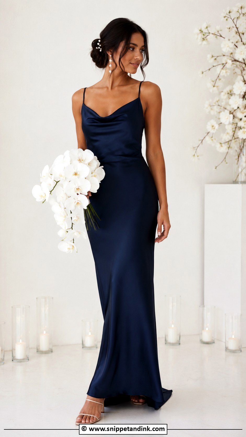 Navy Blue Slip Wedding Dress - Snippet and Ink - 25 Navy Blue Wedding Dress Ideas