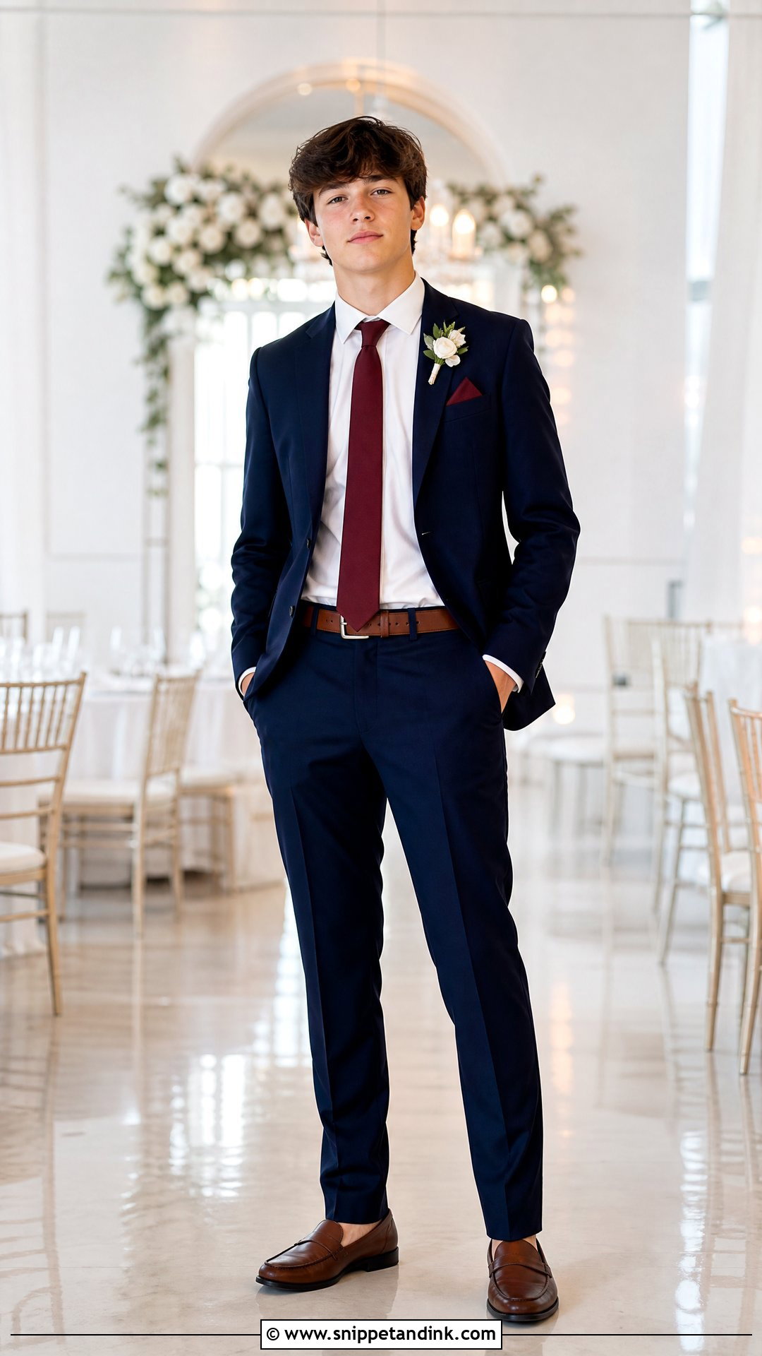 Navy Blue Suit Boys Wedding Outfit - Snippet and Ink - 20 Wedding Dress for Kids Boys Ideas
