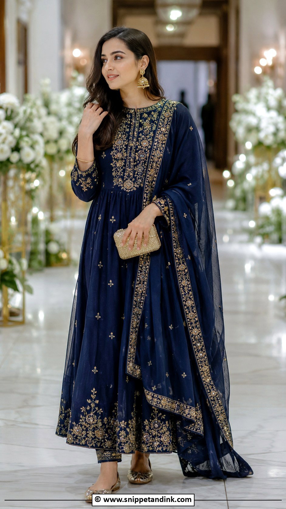 Navy Blue Suit For Anand Karaj - Snippet and Ink - 30 Anand Karaj Suit Ideas