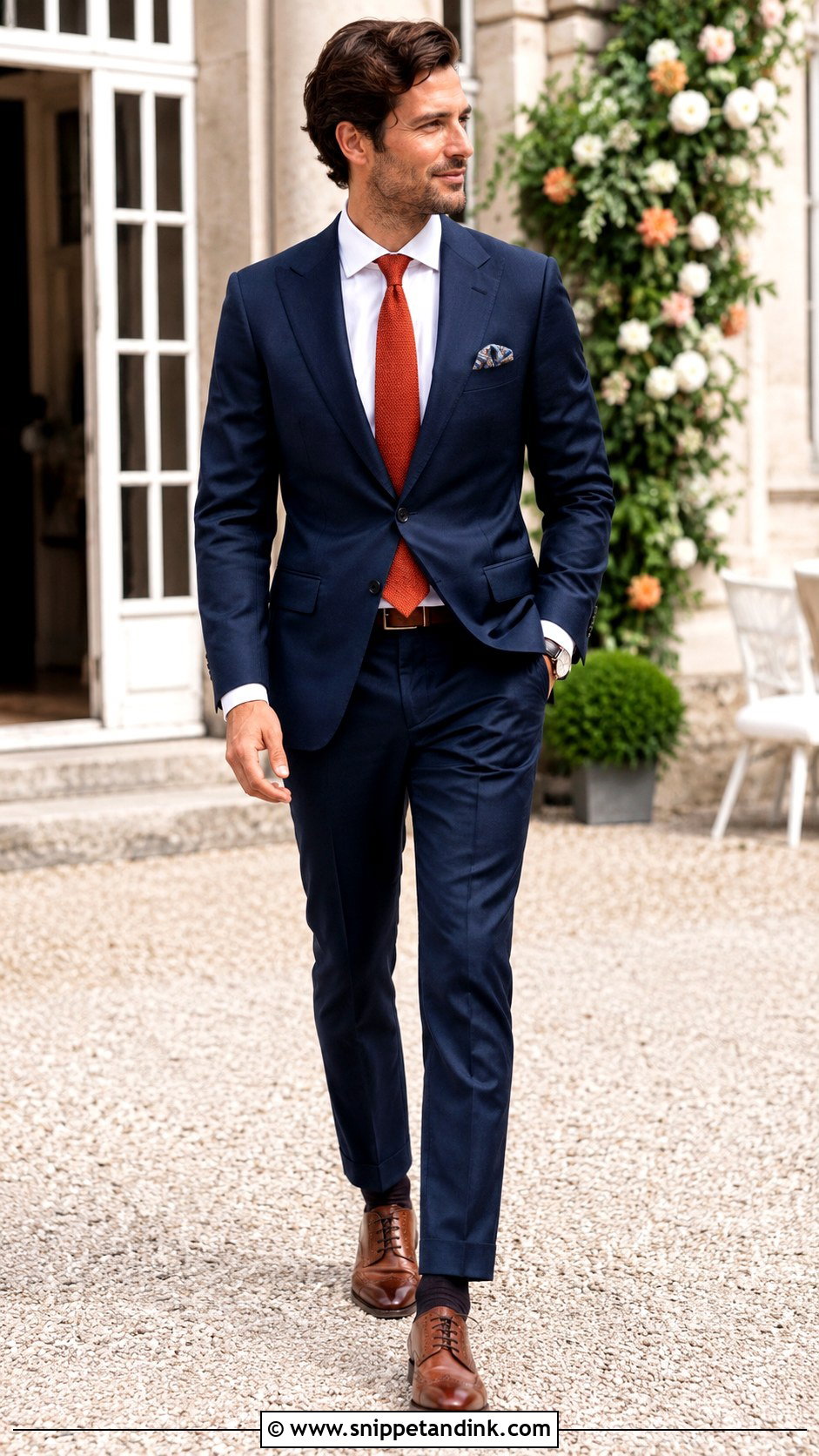 Navy Blue Suit With Brown Shoes Wedding - Snippet and Ink - 20 Navy Blue Suits Wedding
