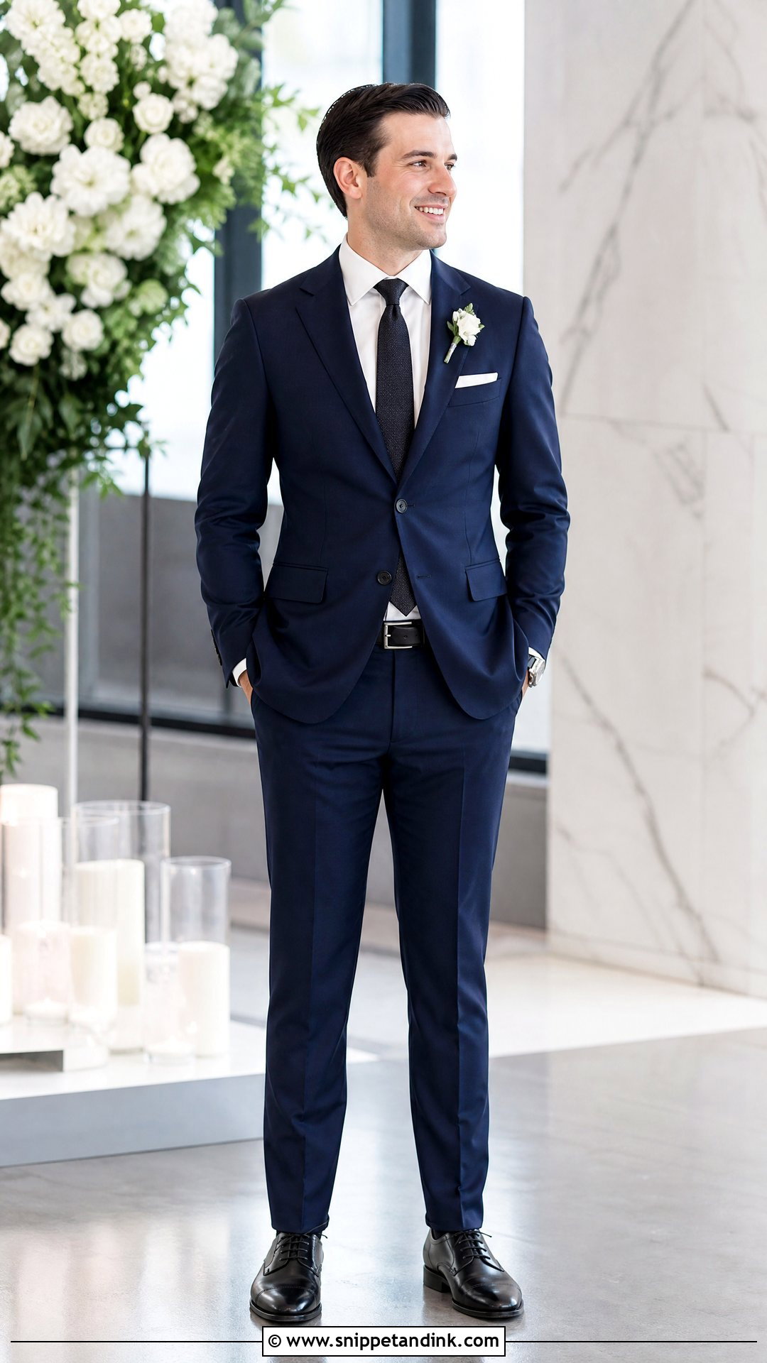 Navy Blue Suit With Charcoal Gray Tie - Snippet and Ink - 25 Navy Blue Suit Wedding Color Combos Ideas