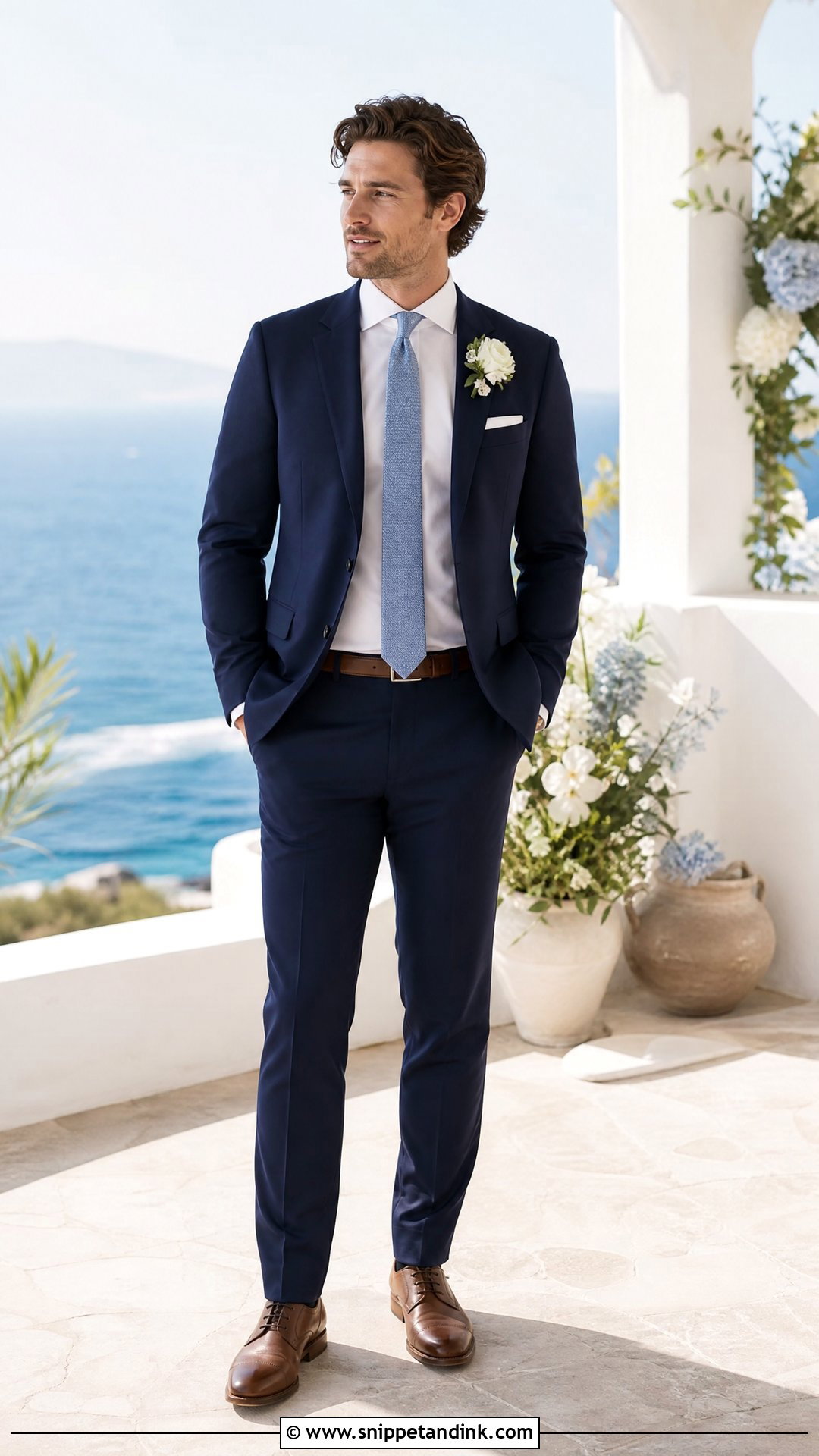 Navy Blue Suit With Dusty Blue Tie - Snippet and Ink - 25 Navy Blue Suit Wedding Color Combos Ideas