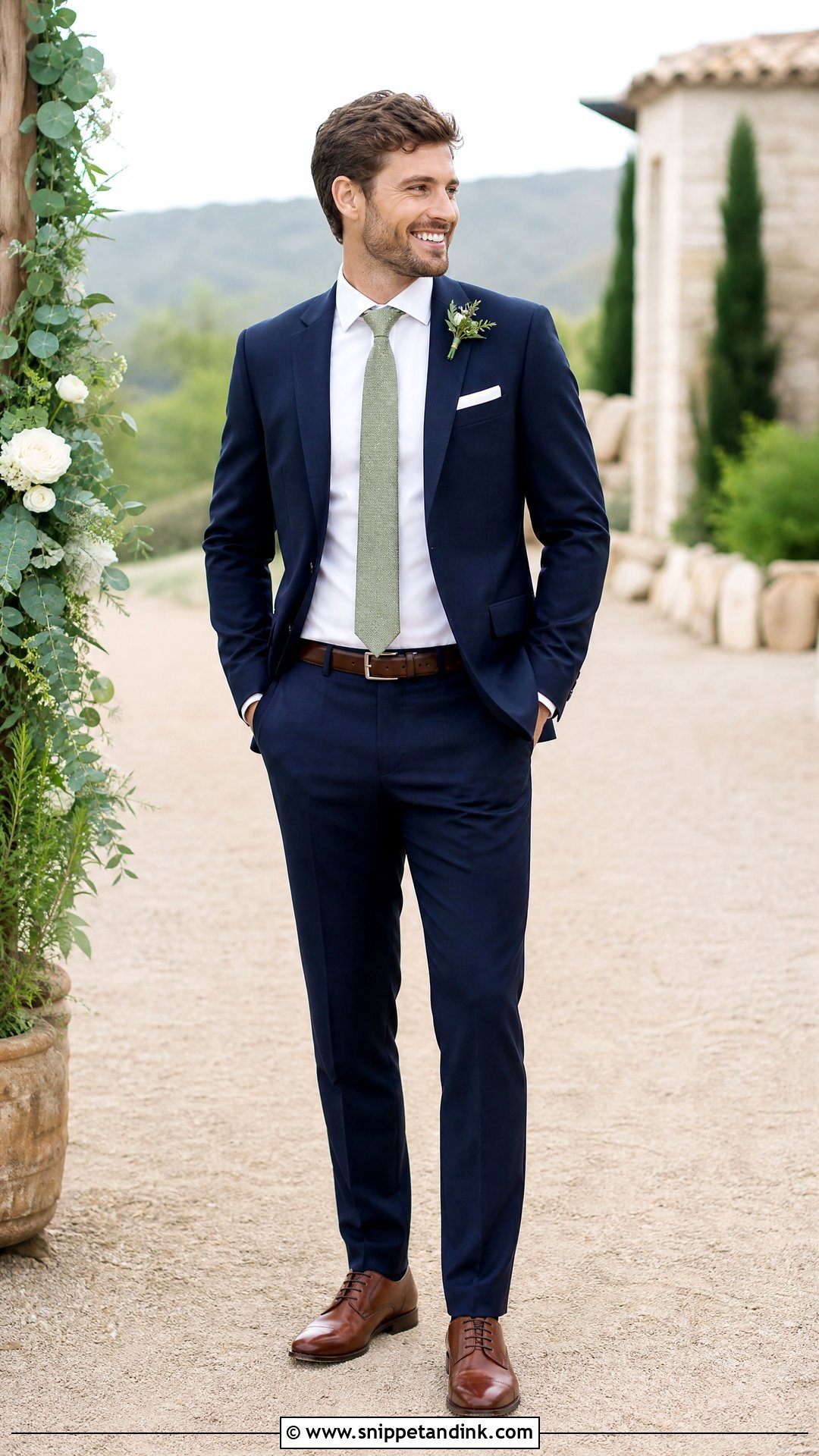 Navy Blue Suit With Sage Green Tie - Snippet and Ink - 25 Navy Blue Suit Wedding Color Combos Ideas