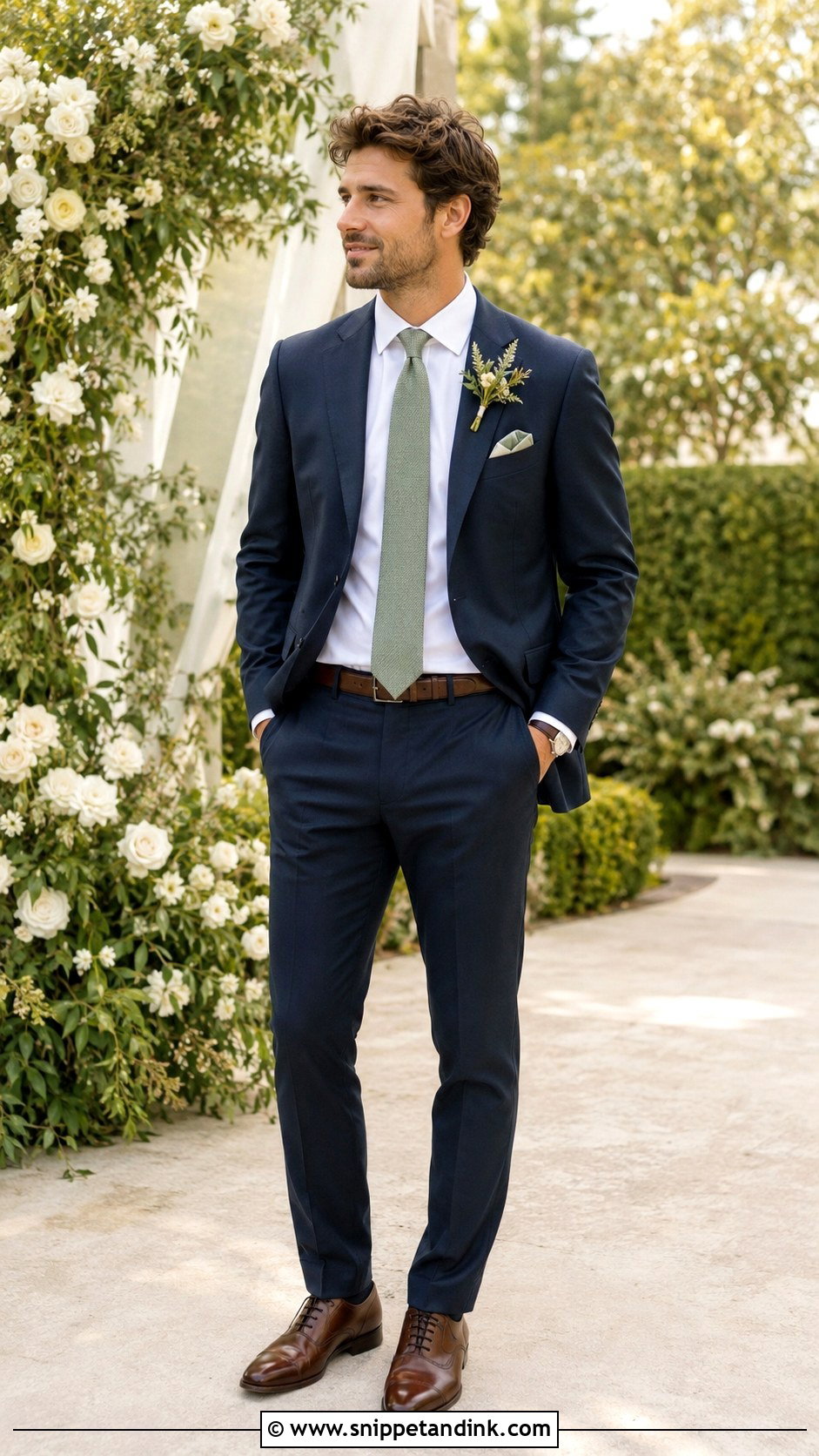 Navy Blue Suit With Sage Tie Wedding - Snippet and Ink - 20 Navy Blue Suits Wedding