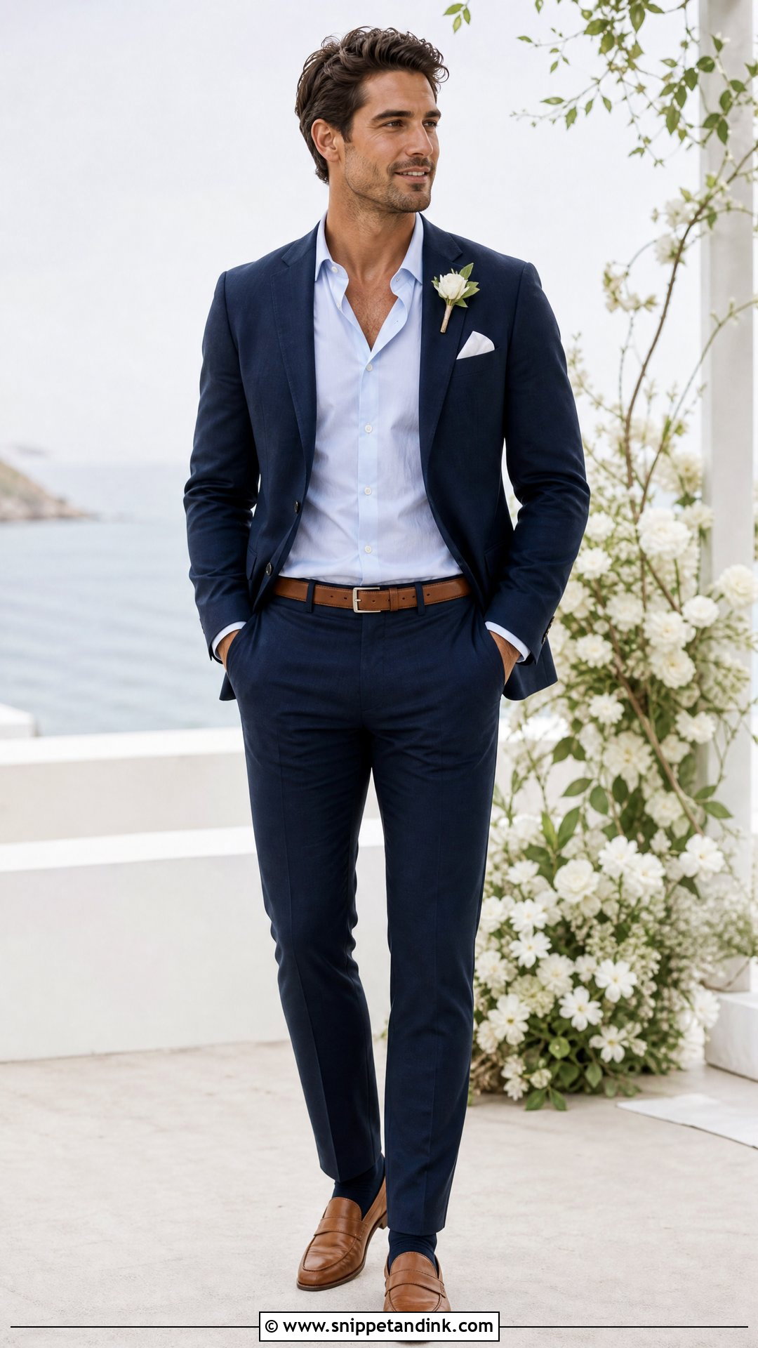 Navy Blue Suit With Tan And Light Blue - Snippet and Ink - 25 Navy Blue Suit Wedding Color Combos Ideas