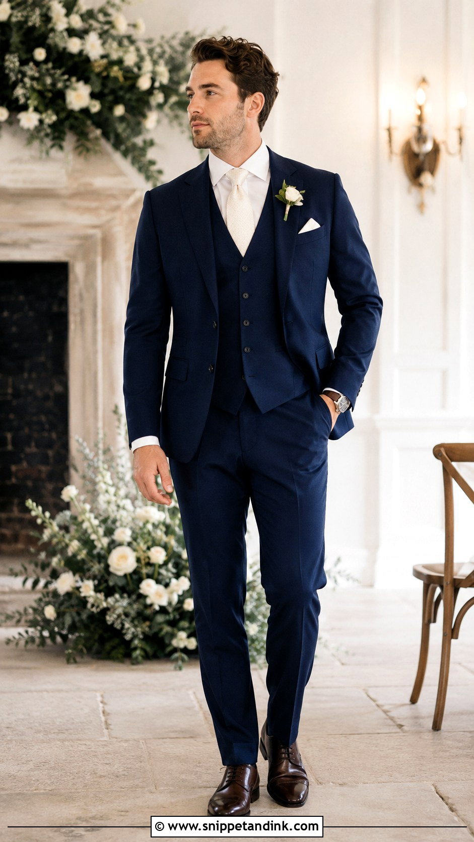 Navy Blue Three Piece Suit Wedding - Snippet and Ink - 20 Navy Blue Suits Wedding