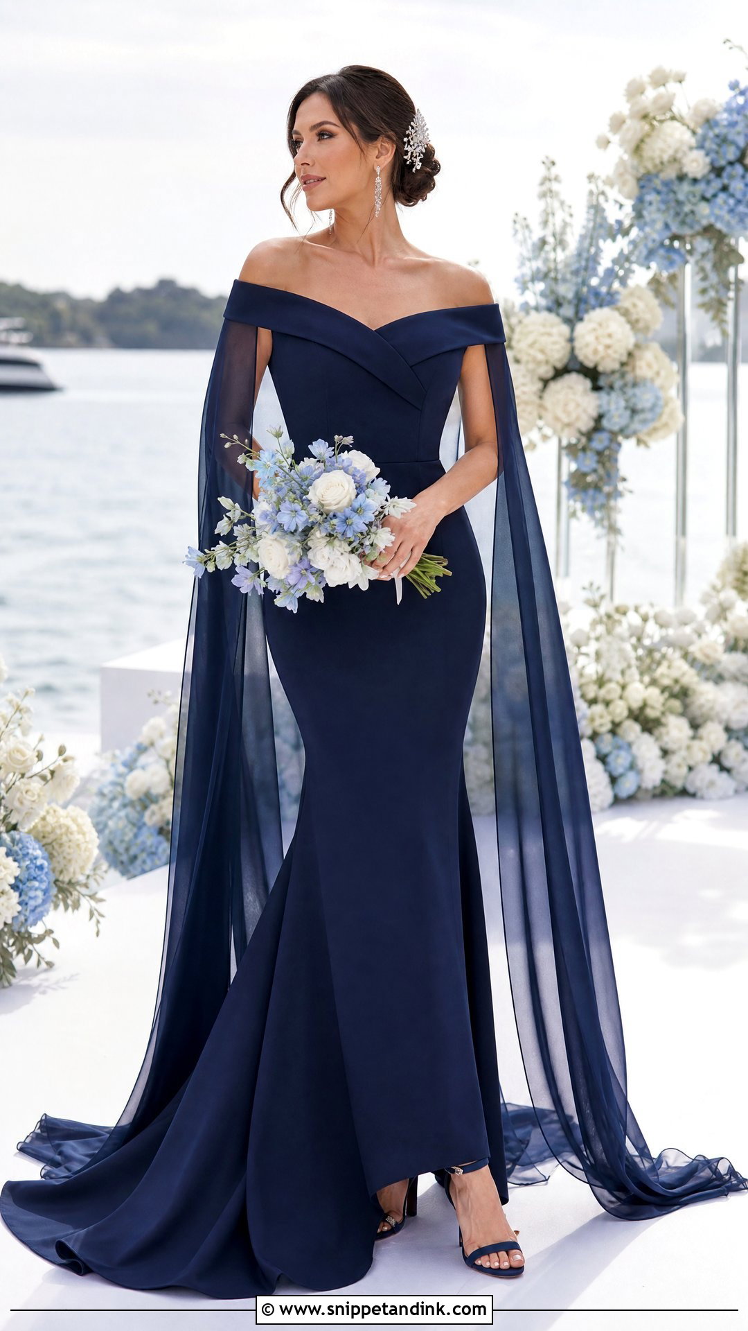 Navy Blue Wedding Dress - Snippet and Ink - 20 Non White Wedding Dress Colour Ideas