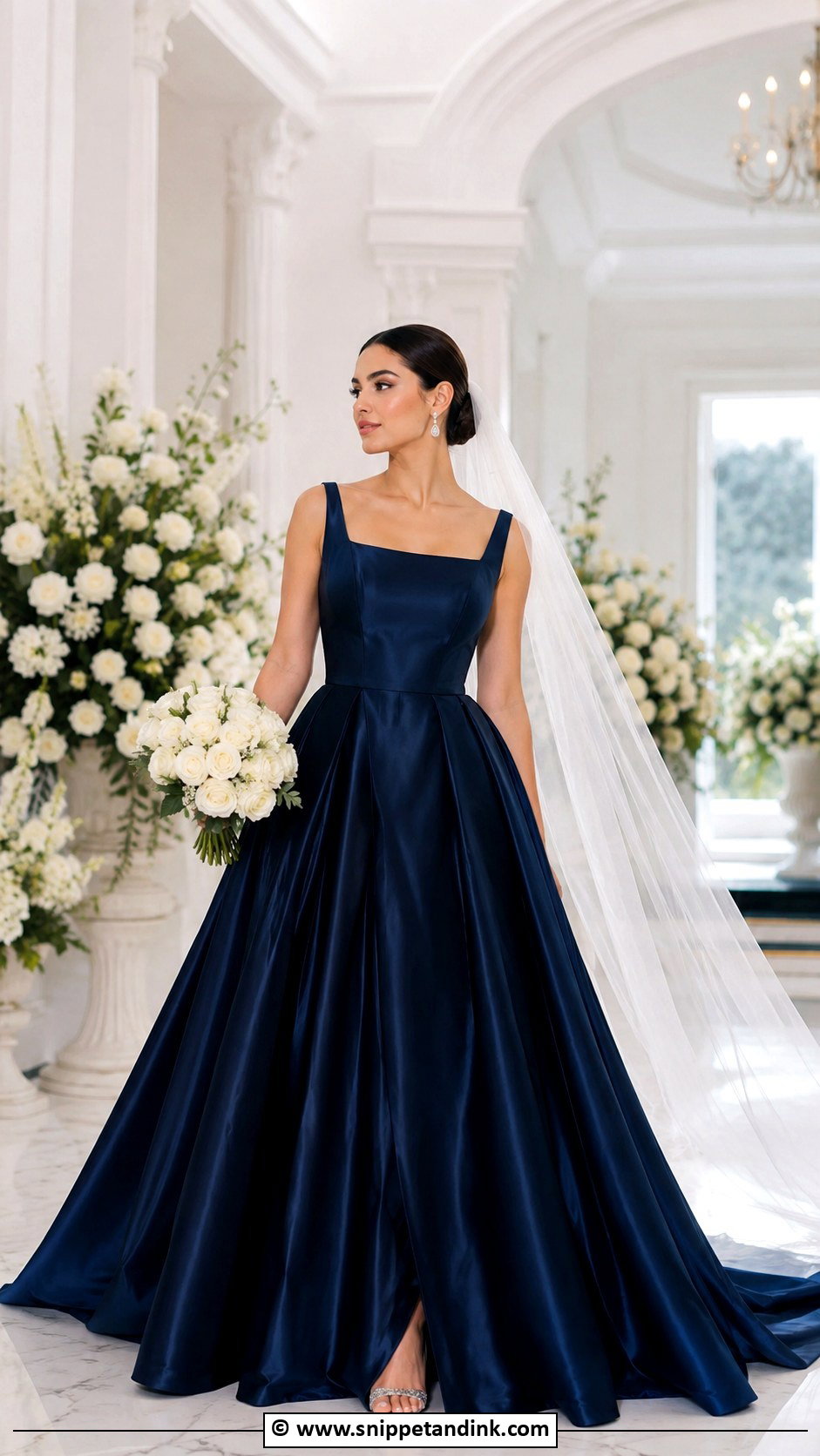 Navy Blue Wedding Dress - Snippet and Ink - 30 Colored Wedding Dresses