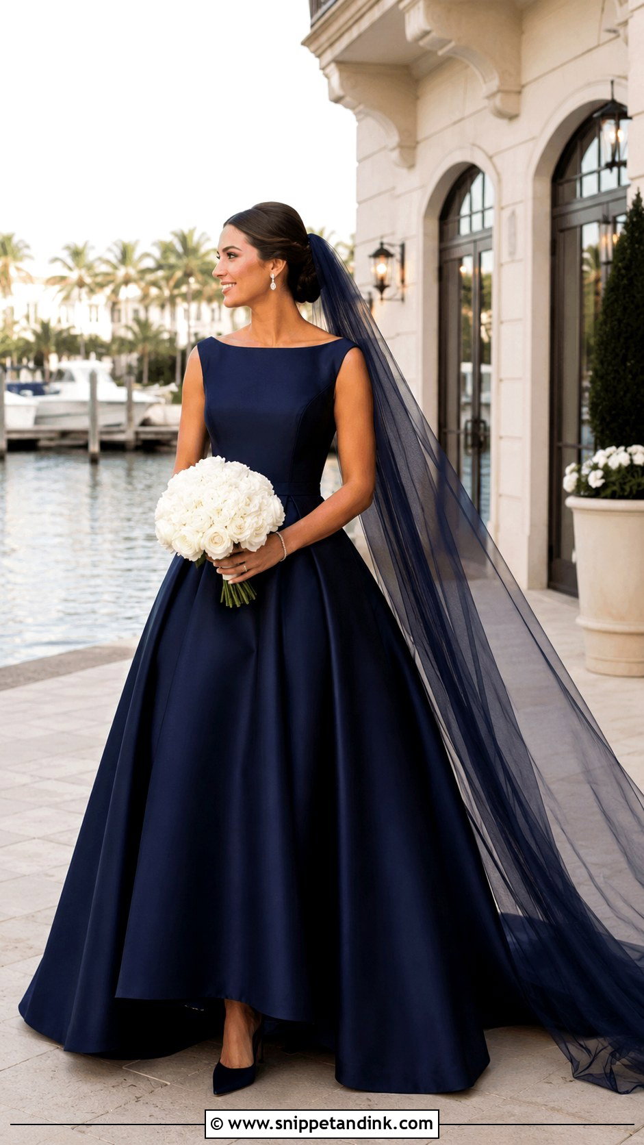 Navy Blue Wedding Dress - Snippet and Ink - 20 Different Color Wedding Dresses