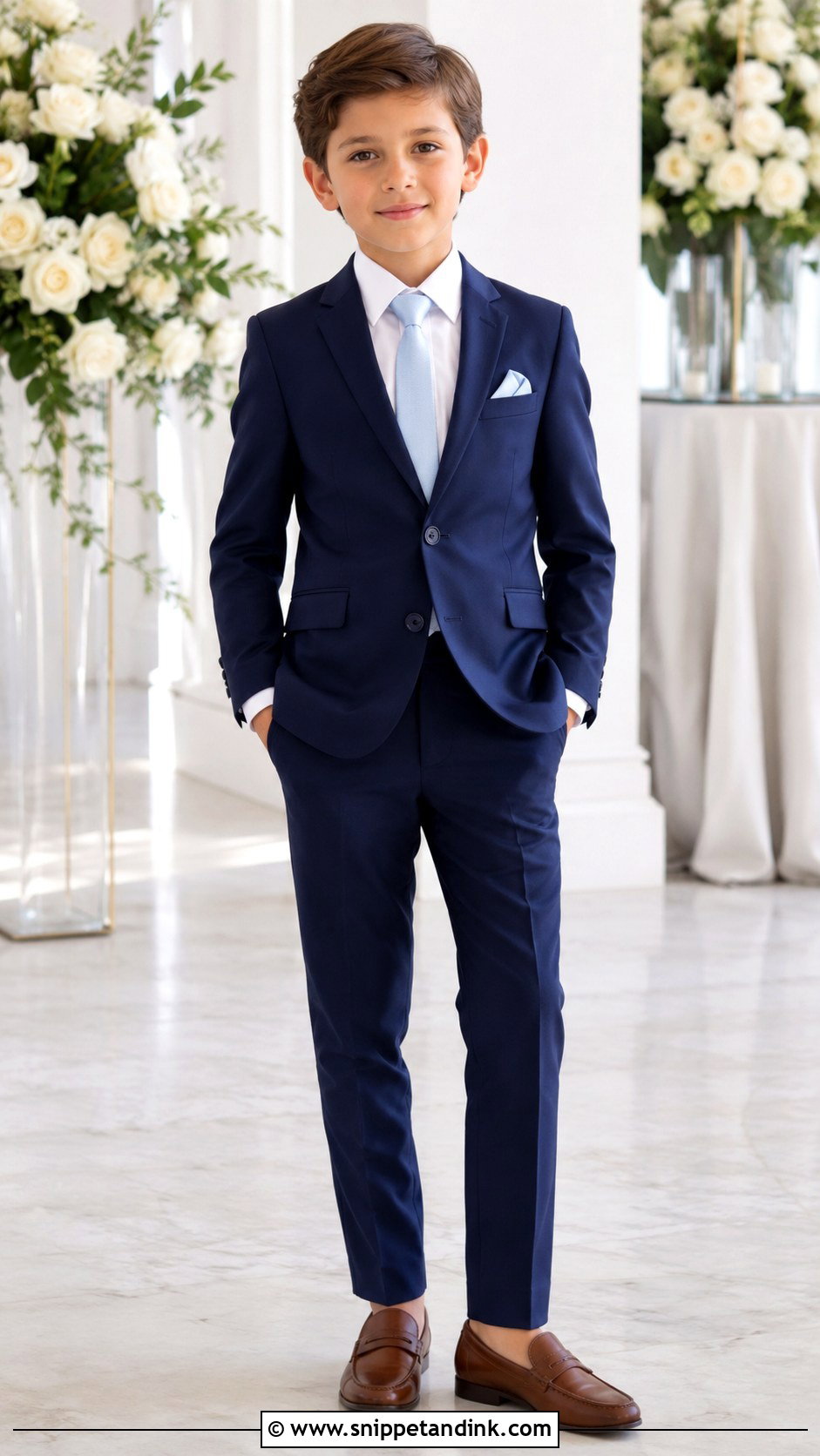 Navy Boys Suit Wedding Outfit - Snippet and Ink - 25 Kids Wedding Outfits Boys