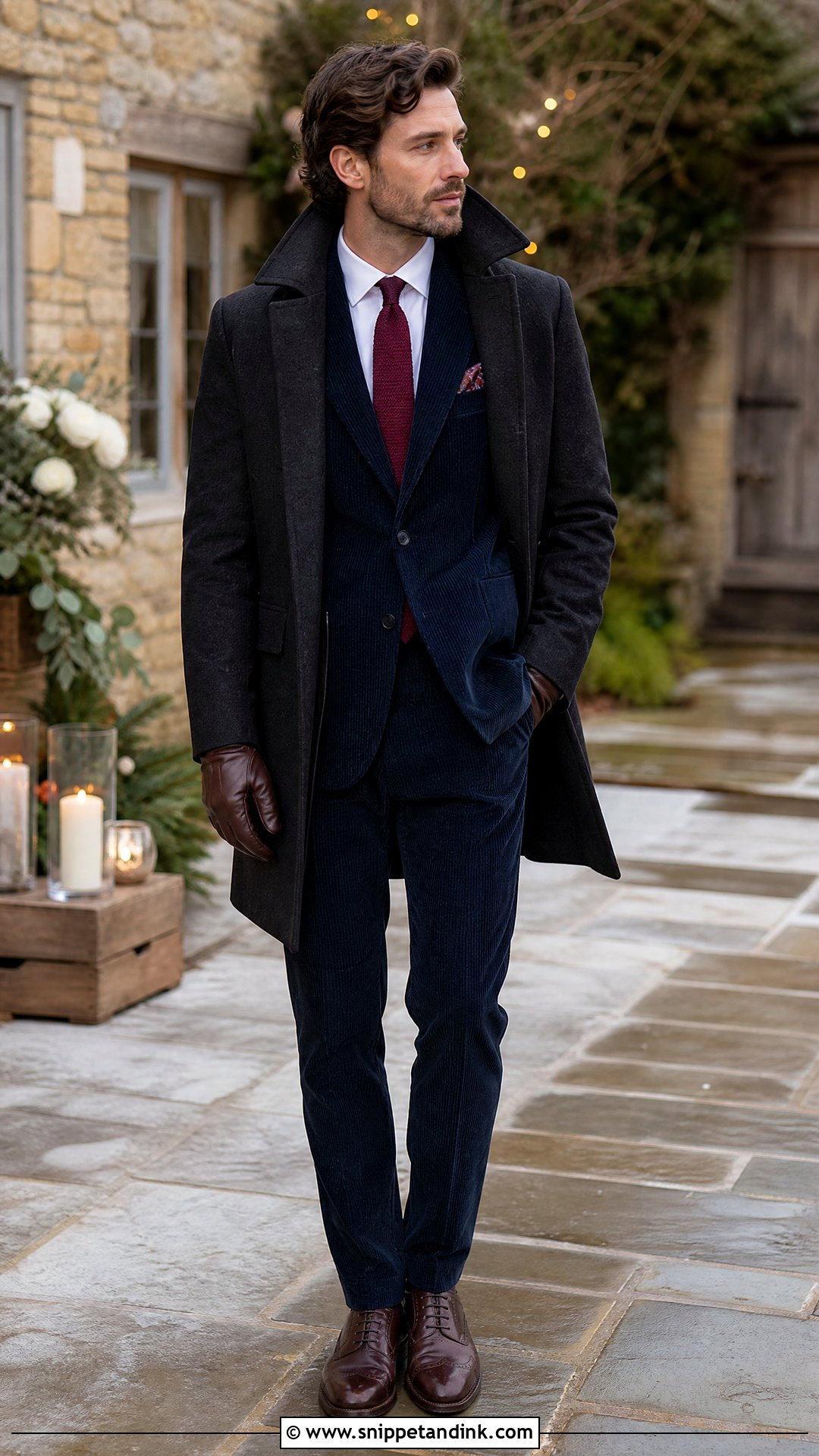 Navy Corduroy Winter Wedding Suit - Snippet and Ink - 20 Winter Wedding Suit Ideas