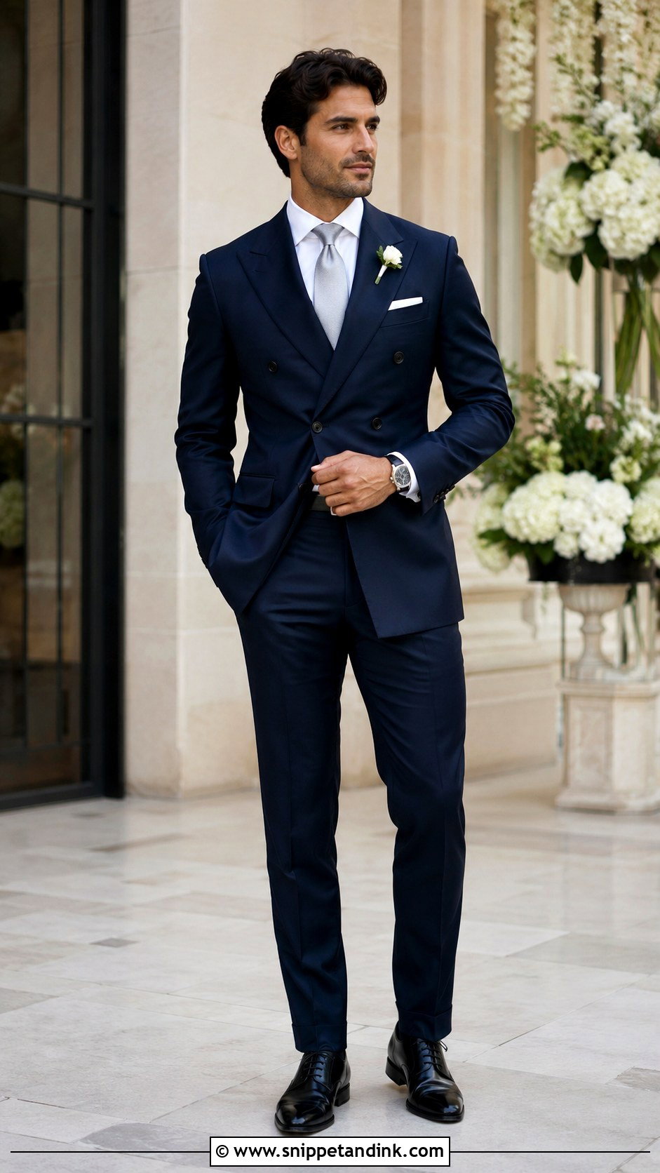 Navy Double Breasted Wedding Suit - Snippet and Ink - 20 Navy Suits Wedding