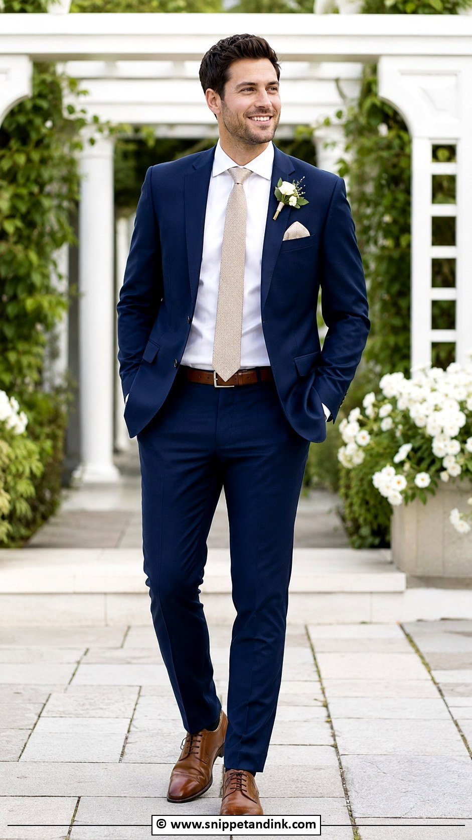 Navy Hochzeitsanzug With Brown Shoes - Snippet and Ink - 25 Hochzeitsanzug Ideas