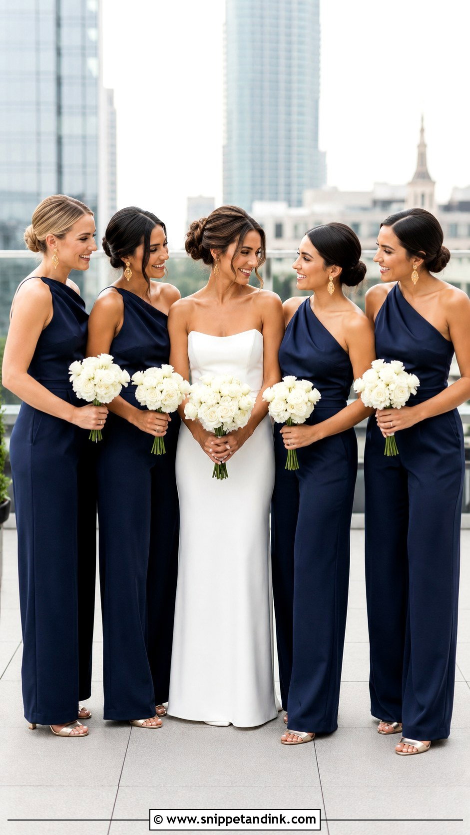 Navy Jumpsuit Bridal Party - Snippet and Ink - 20 Navy Bridal Party Ideas