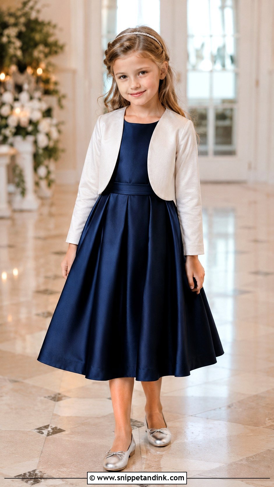 Navy Kids Dress For Evening Wedding - Snippet and Ink - 25 Kids Dresses for Weddings