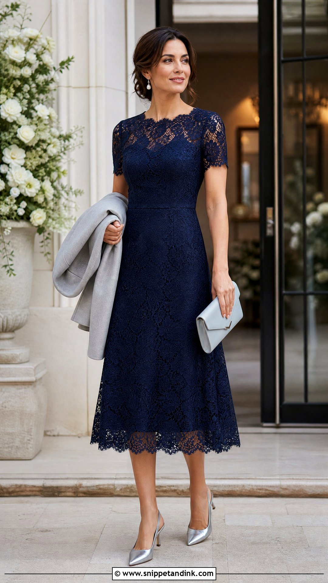 Navy Lace Spring Wedding Dress - Snippet and Ink - 20 Spring Wedding Dresses