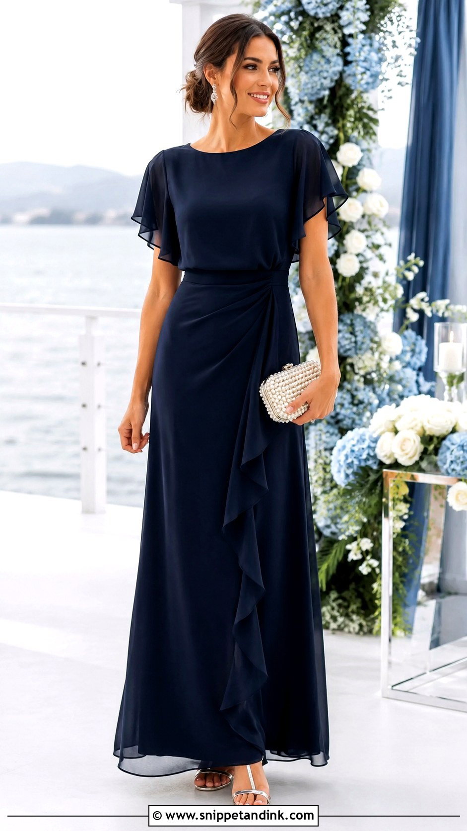 Navy Maxi Dress For Wedding - Snippet and Ink - 25 Maxi Dress for Wedding Ideas