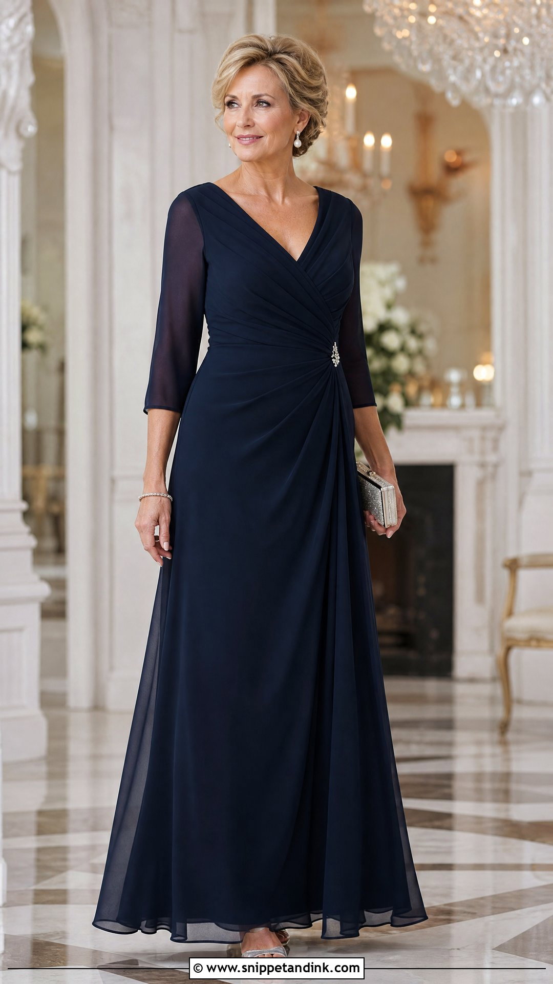 Navy Mother Of The Bride Gown - Snippet and Ink - 25 Mom Wedding Dress Ideas