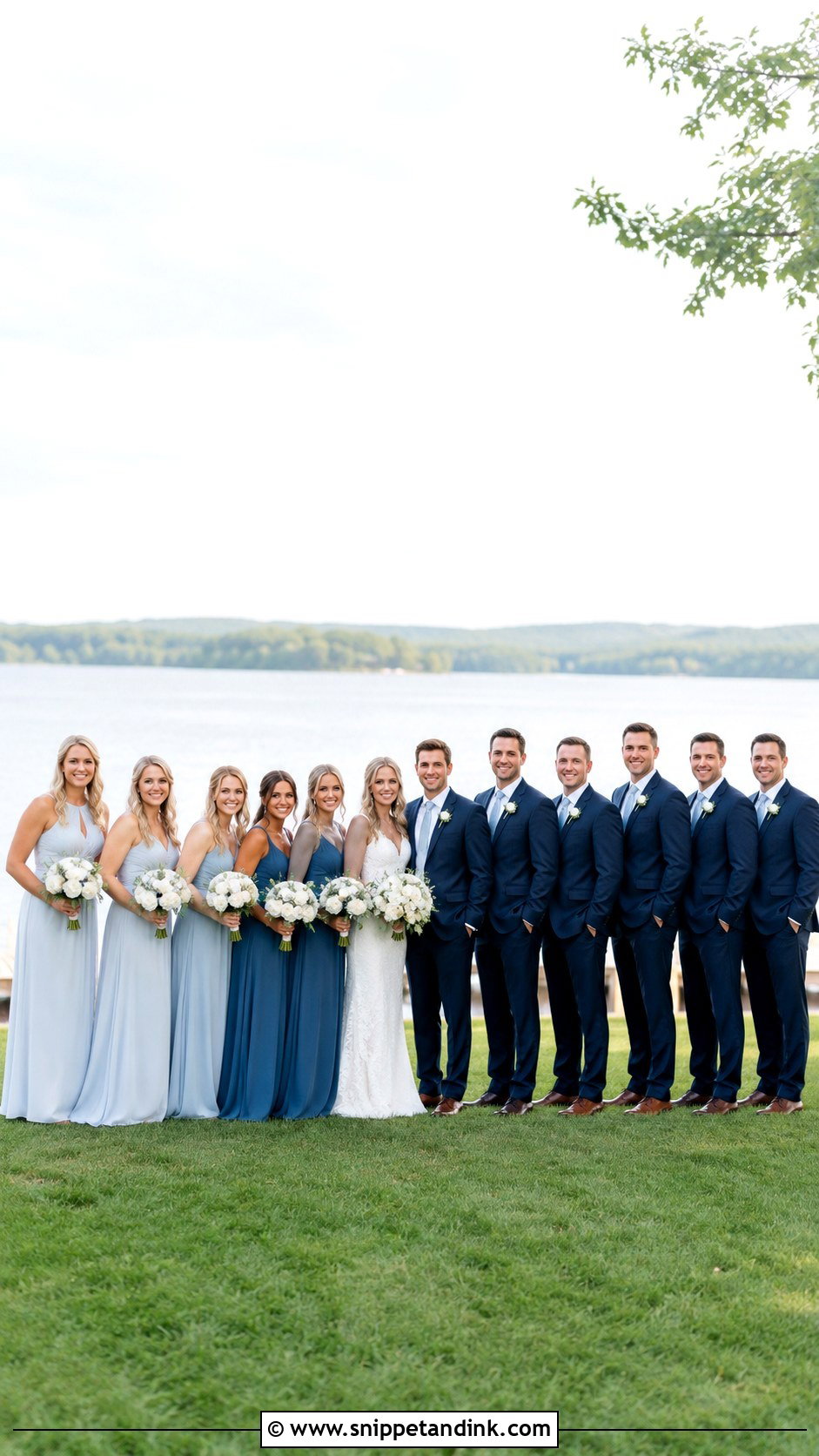Navy Ombre Bridal Party - Snippet and Ink - 20 Navy Bridal Parties Ideas